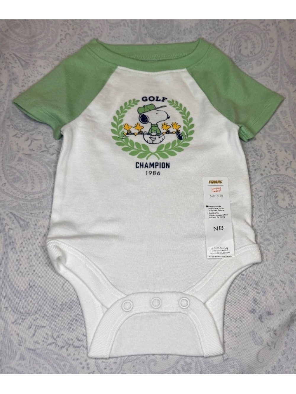 Peanuts Snoopy the Champion Golfer Infant Bodysuit